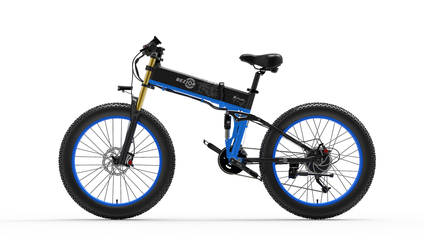 Bezior X Plus 1500W Electric Mountain Folding Bike