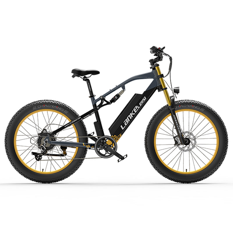 Kinsella LANKELEISI RV700 1000W 26x4.0 Dual Suspension Hydraulic Brake Snow Bike 48V 16Ah Brushless Electric Mountain Bike Beach Snow Electric Bike