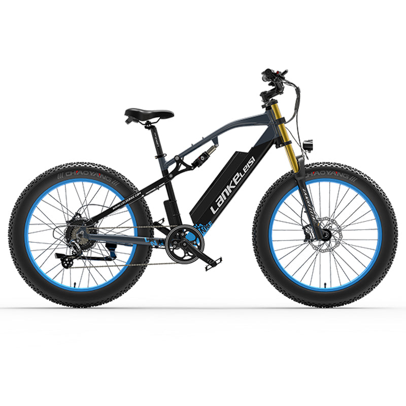 Kinsella LANKELEISI RV700 1000W 26x4.0 Dual Suspension Hydraulic Brake Snow Bike 48V 16Ah Brushless Electric Mountain Bike Beach Snow Electric Bike