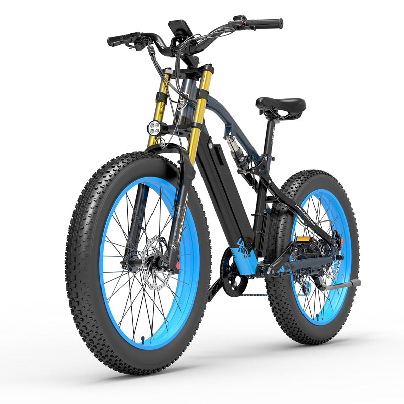 Kinsella LANKELEISI RV700 1000W 26x4.0 Dual Suspension Hydraulic Brake Snow Bike 48V 16Ah Brushless Electric Mountain Bike Beach Snow Electric Bike