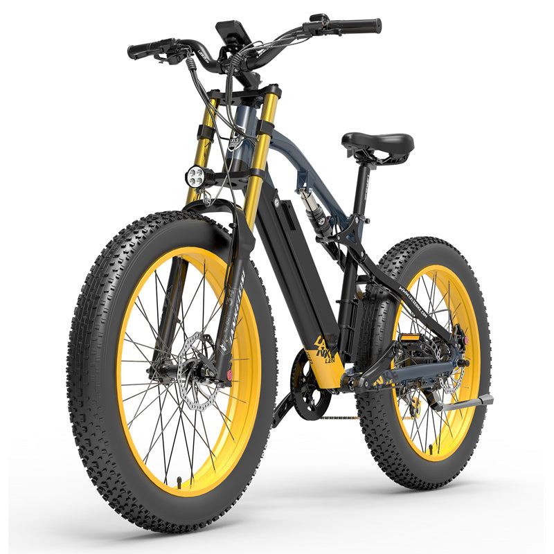 Kinsella LANKELEISI RV700 1000W 26x4.0 Dual Suspension Hydraulic Brake Snow Bike 48V 16Ah Brushless Electric Mountain Bike Beach Snow Electric Bike