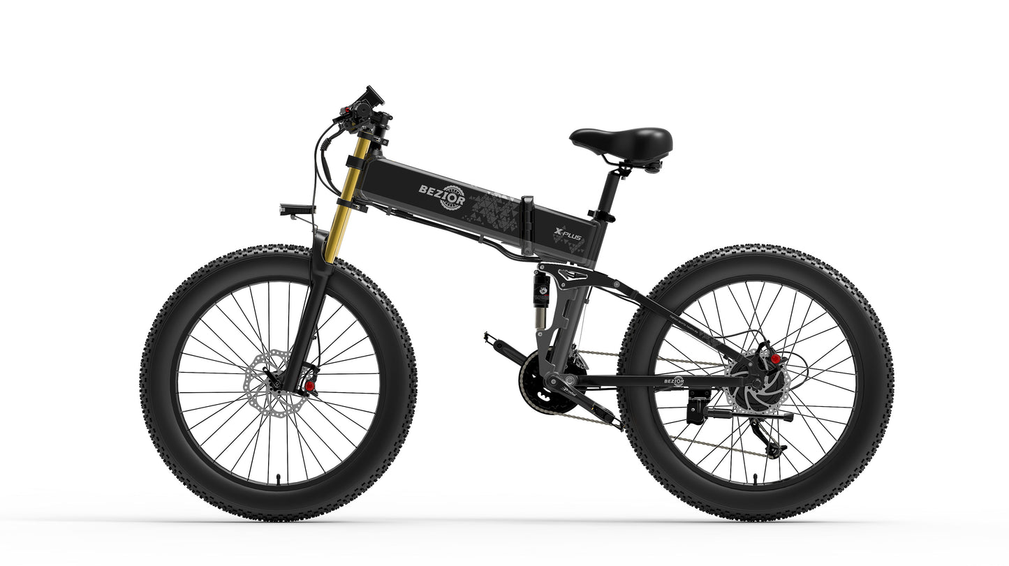 Bezior X Plus 1500W Electric Mountain Folding Bike